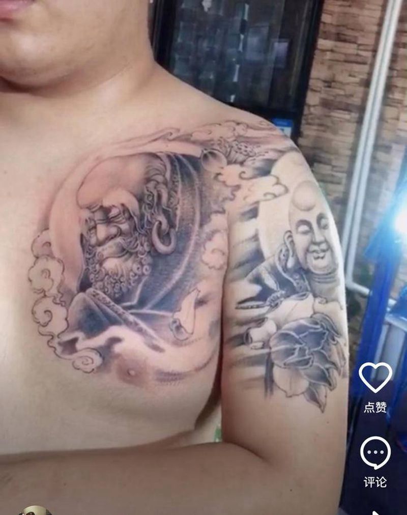 佛纹身图片_新传统纹身图案