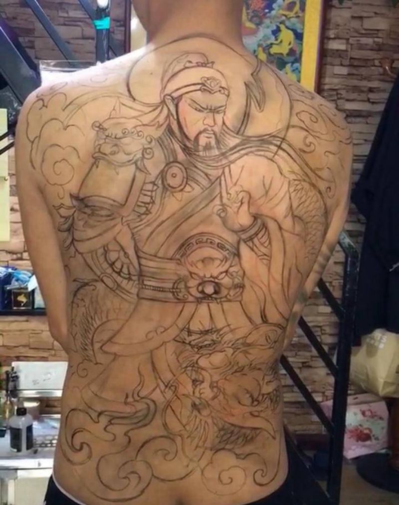 手画纹身图片_新传统纹身图案