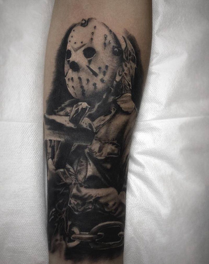 杰森先生纹身图片_手臂欧美写实纹身图案