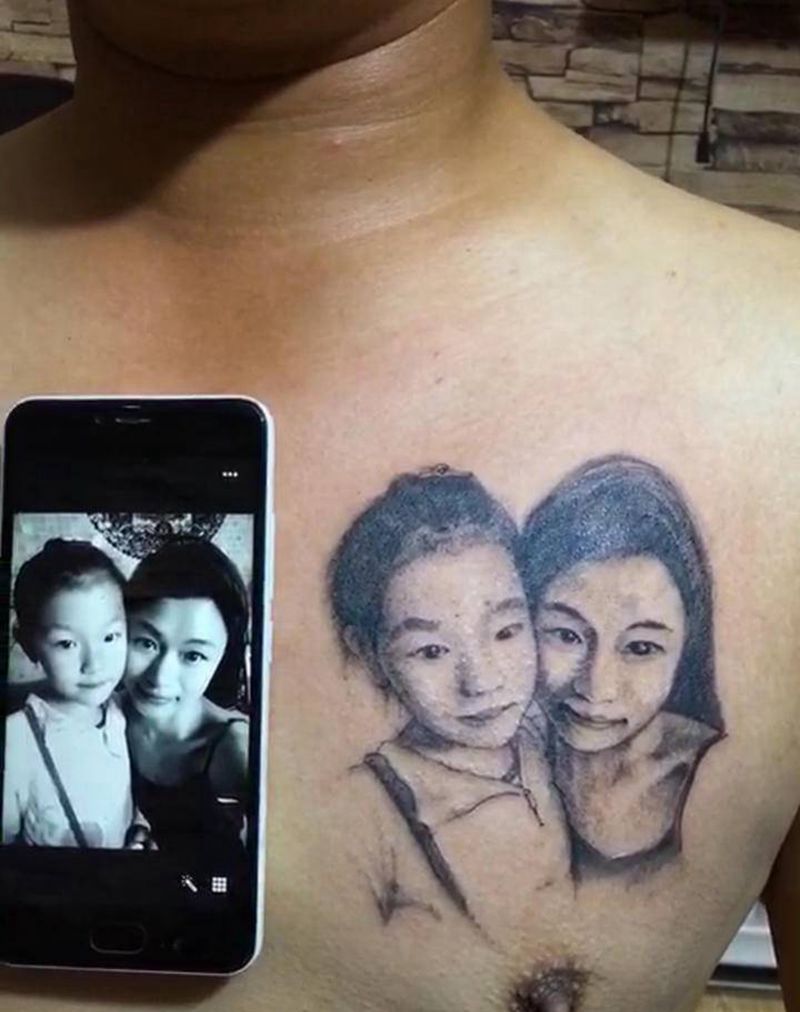 相片纹身图片_欧美写实纹身图案