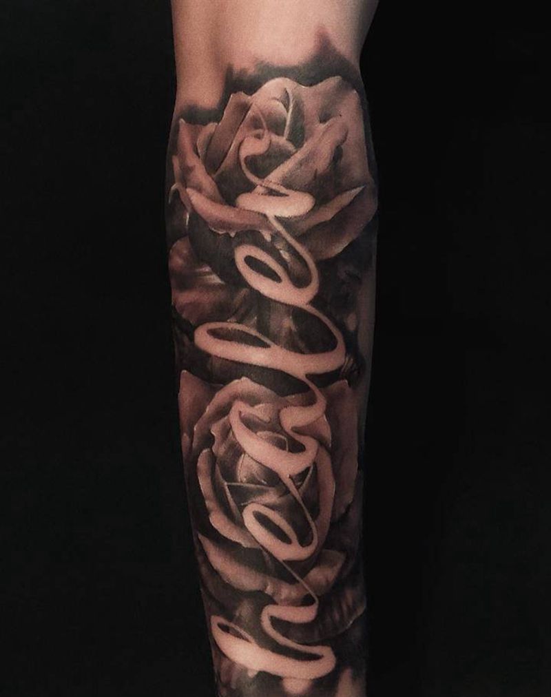 花体纹身图片_欧美写实纹身图案