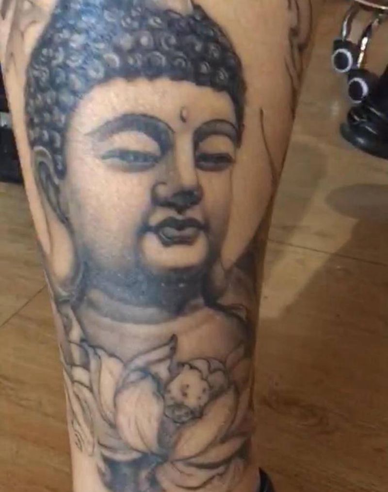 阿弥陀佛纹身图片_新传统纹身图案