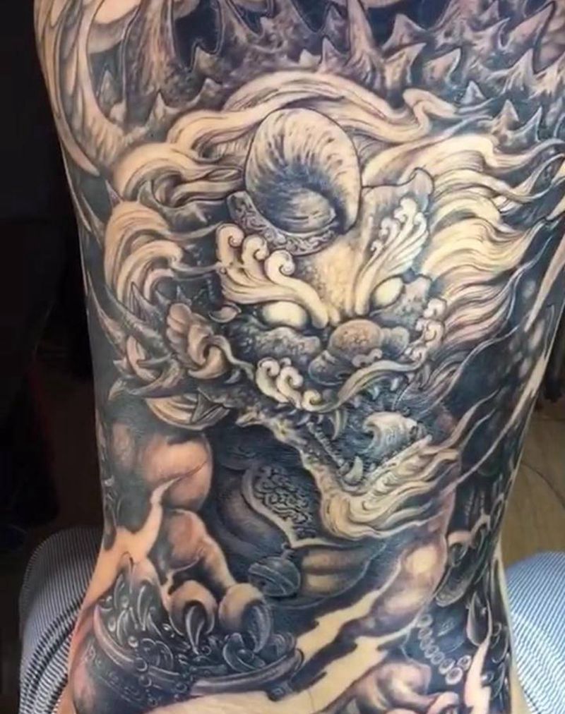 貔貅纹身图片_新传统纹身图案