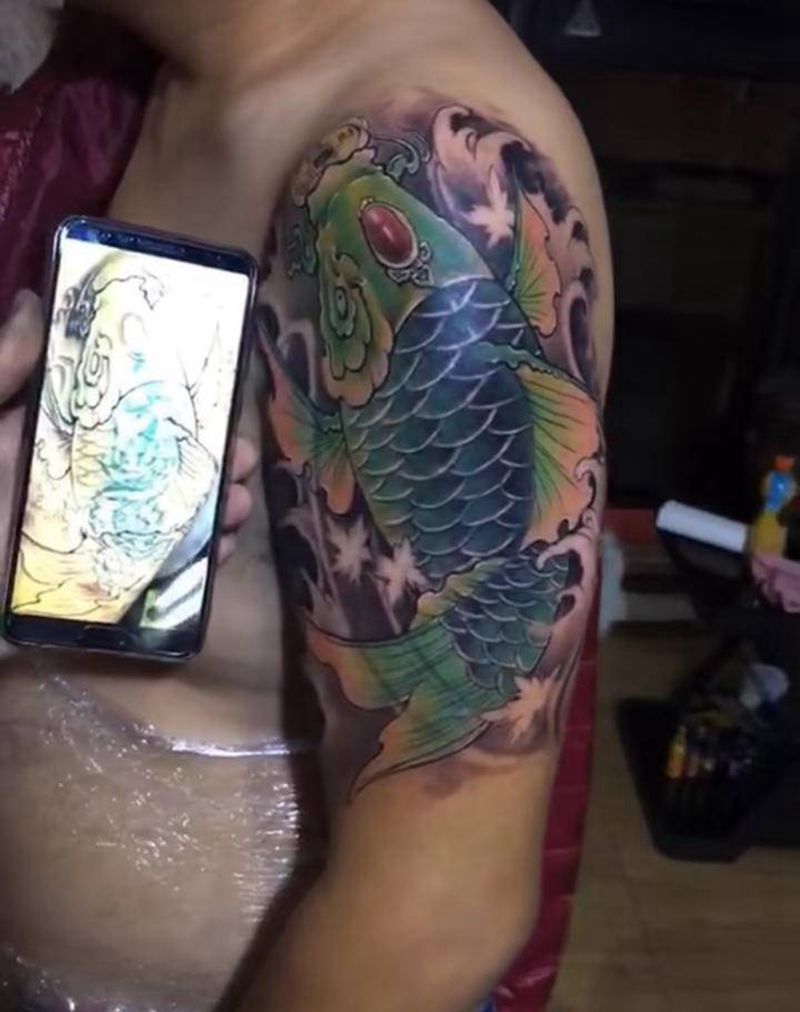 盖图纹身图片_新传统纹身图案