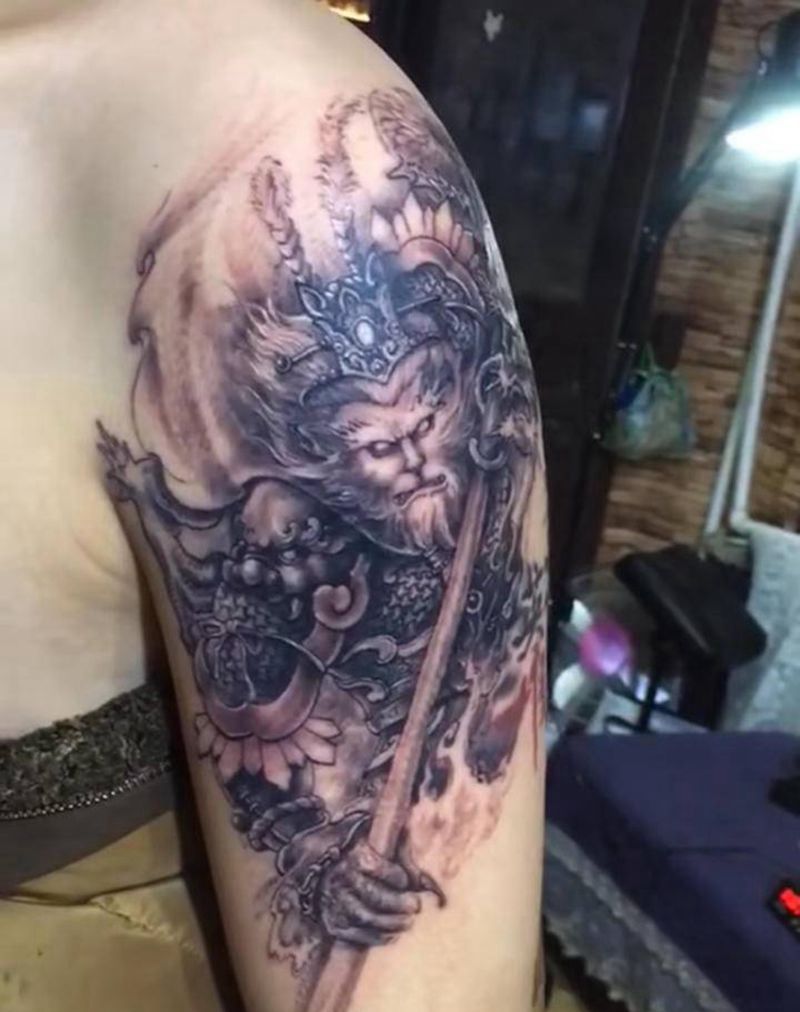 悟空纹身图片_新传统纹身图案