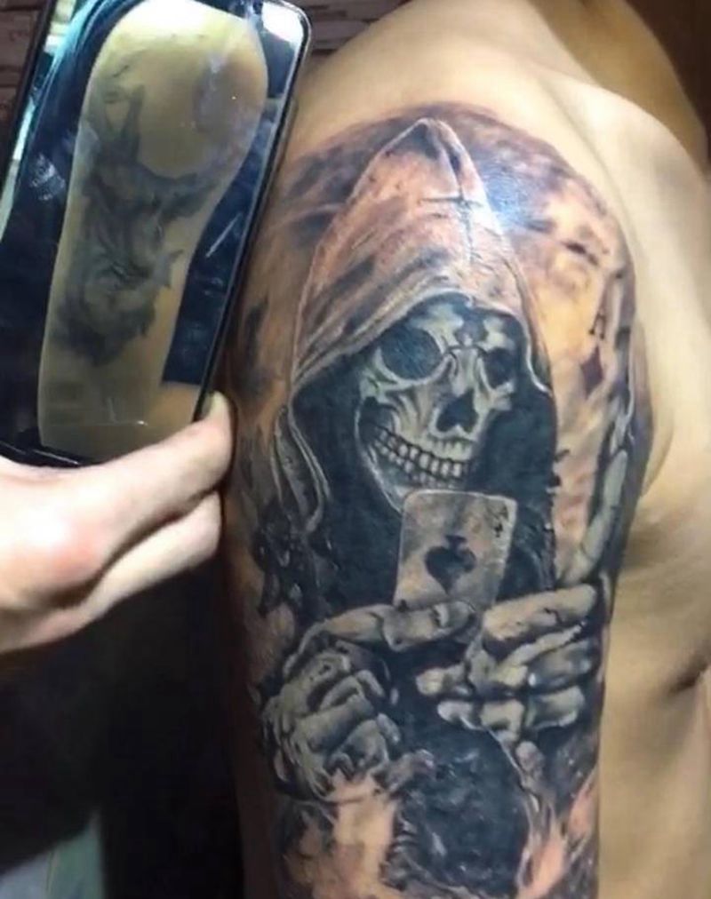 盖图纹身图片_欧美写实纹身图案