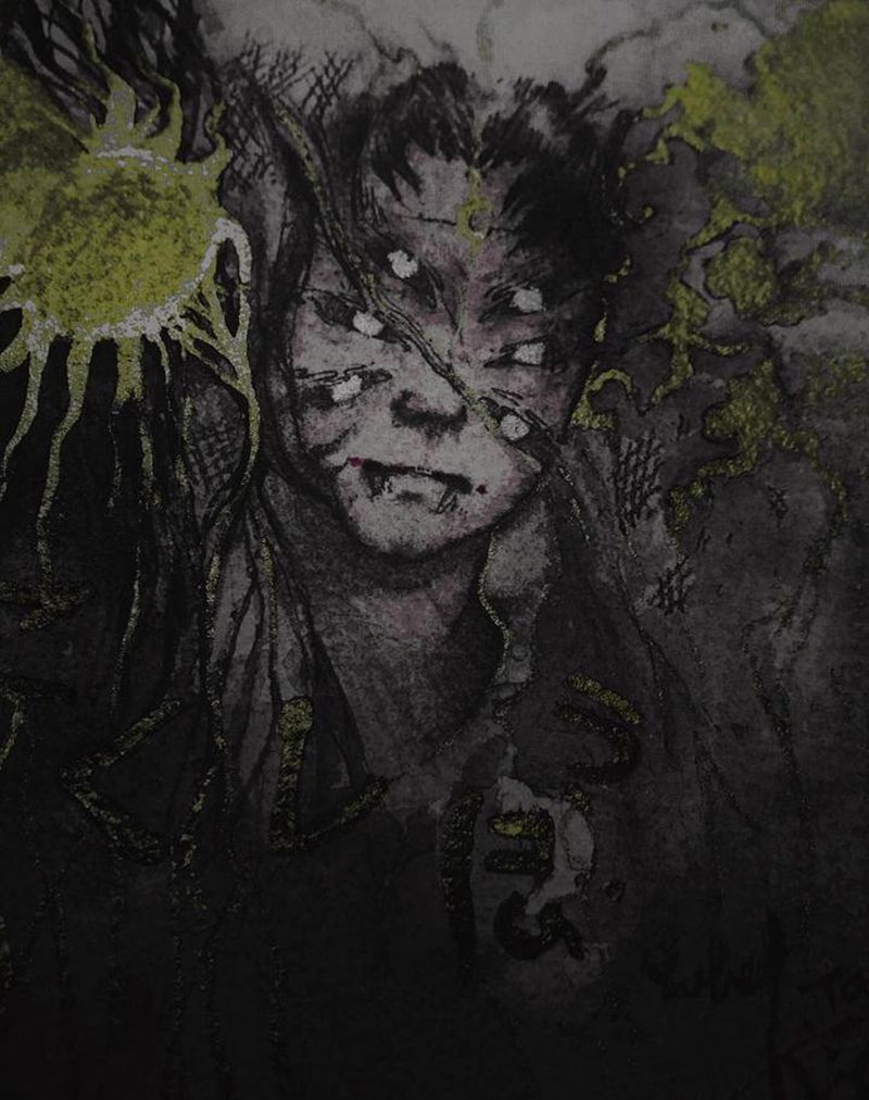 黑死哞纹身图片_手臂纹身图案