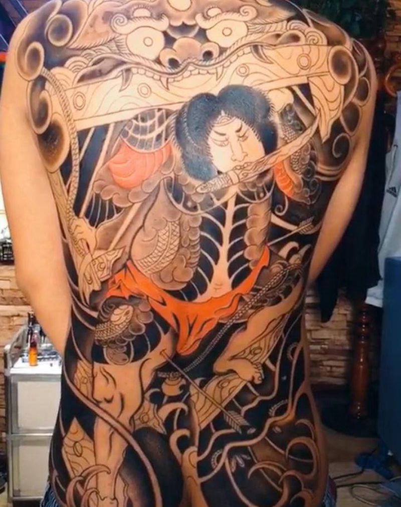 未完成作品纹身图片_老传统纹身图案