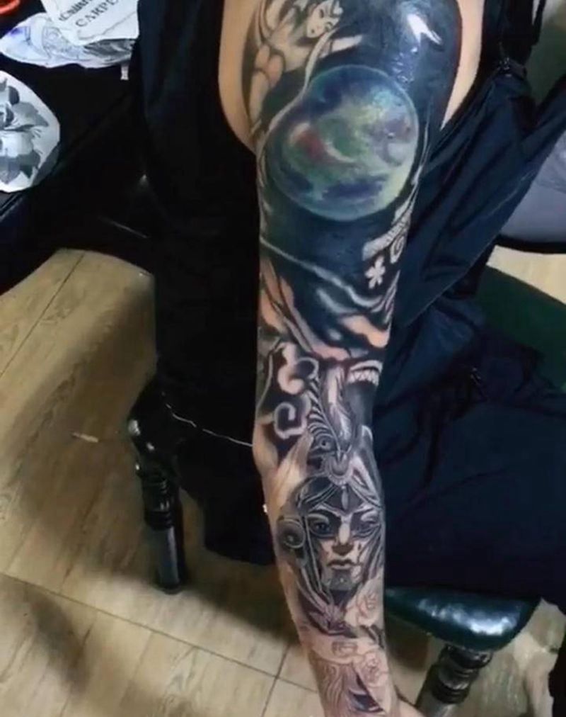 盖图纹身图片_欧美写实纹身图案