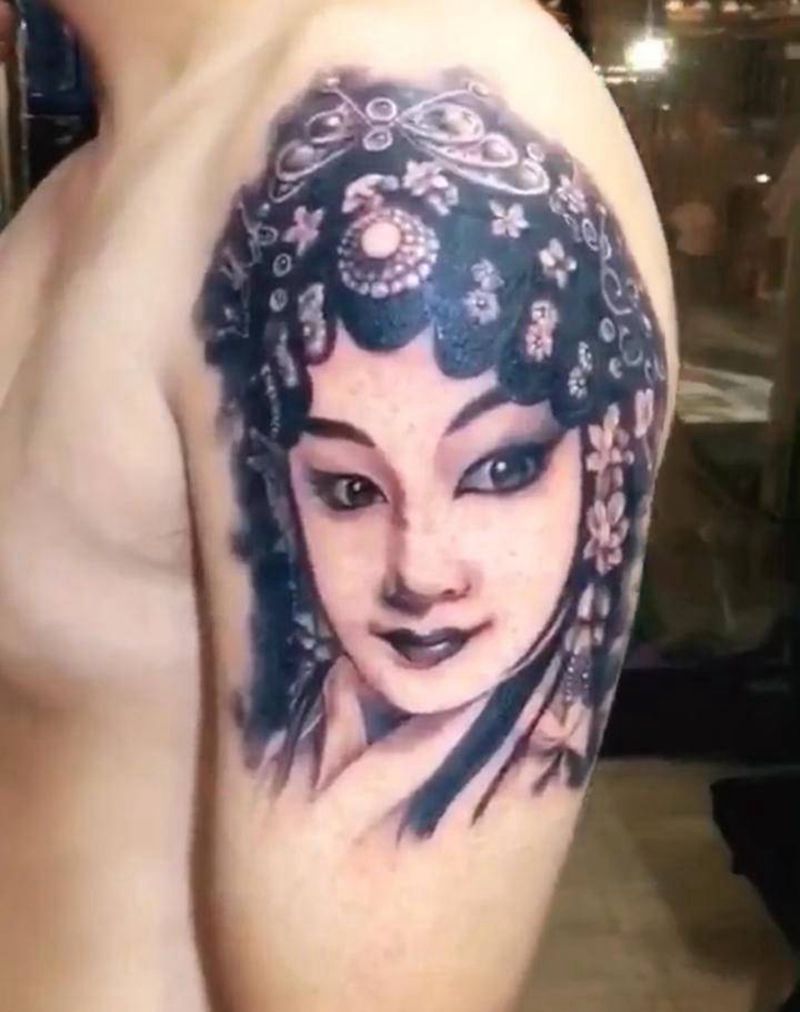 花但纹身图片_新传统纹身图案