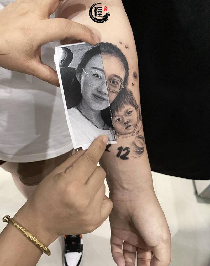 肖像纹身图片_手臂欧美写实纹身图案