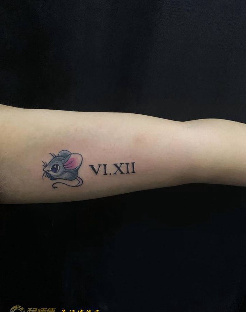 生肖及生日纹身图片_手臂新传统纹身图案