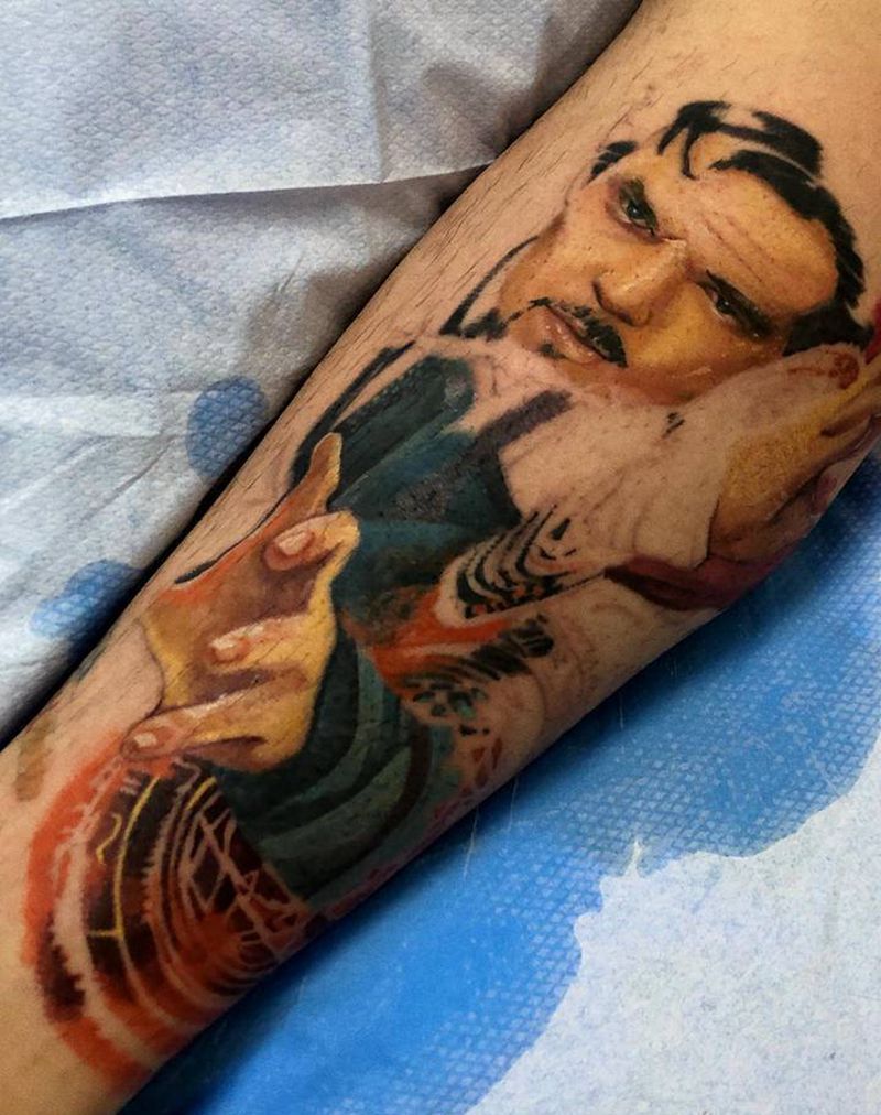 奇异博士纹身图片_欧美写实奇异博士纹身图案