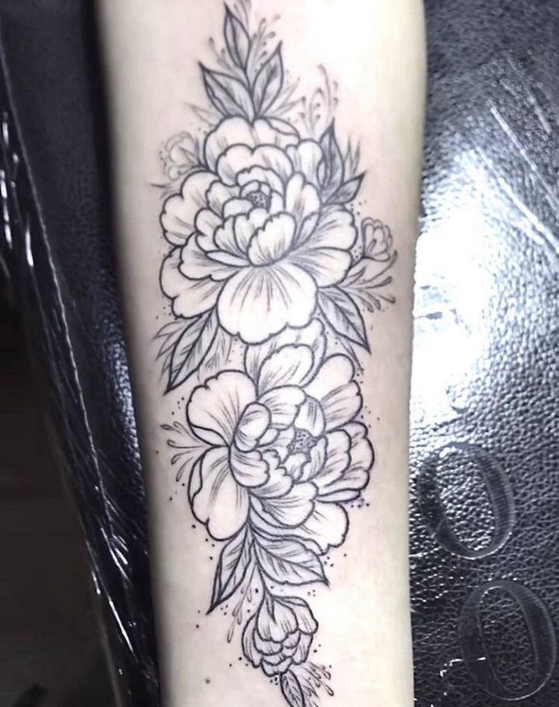 花纹身图片_手臂纹身图案