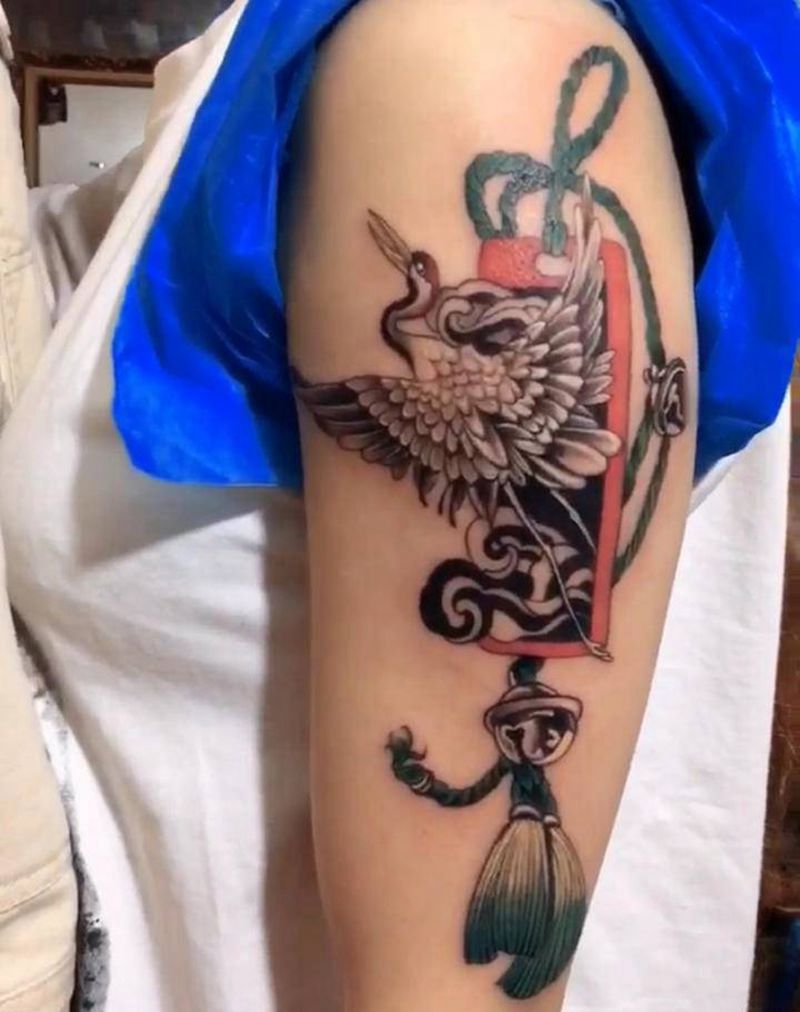 情侣纹身纹身图片_新传统纹身图案