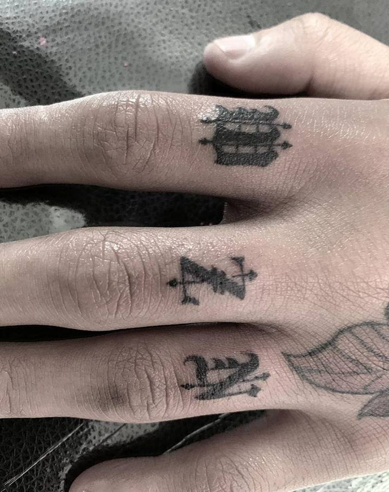 花体字设计纹身图片_花体字纹身图案