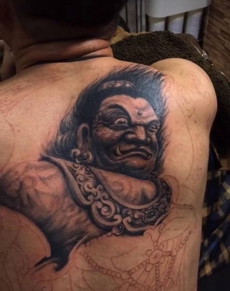 明王纹身图片_新传统纹身图案