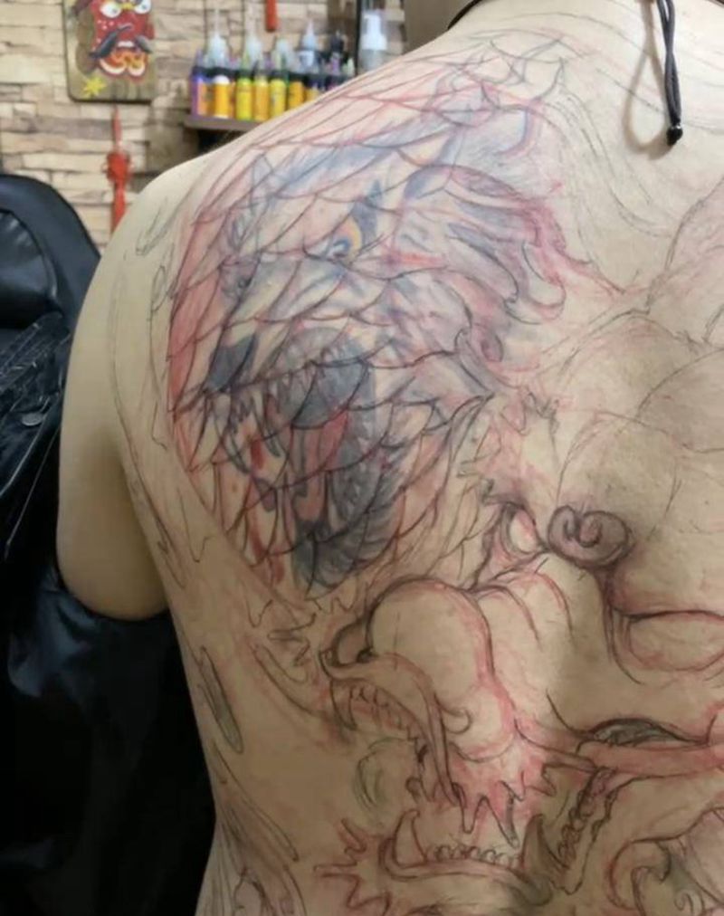 盖图纹身图片_新传统纹身图案