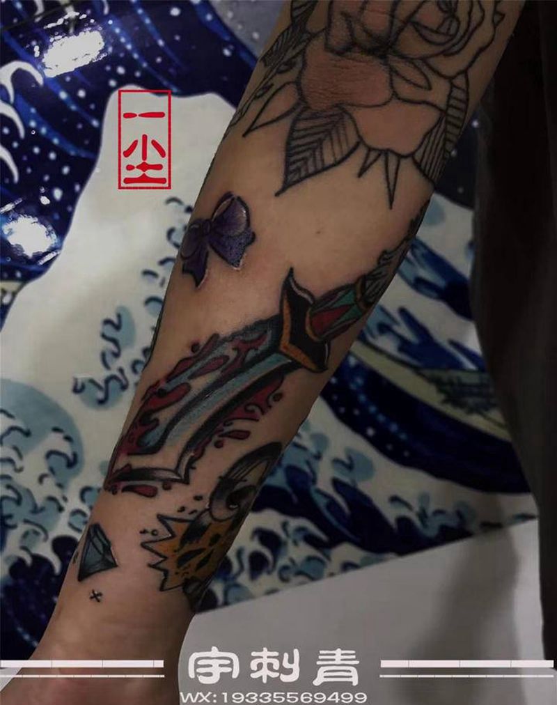 店内作品纹身图片_Old School纹身图案