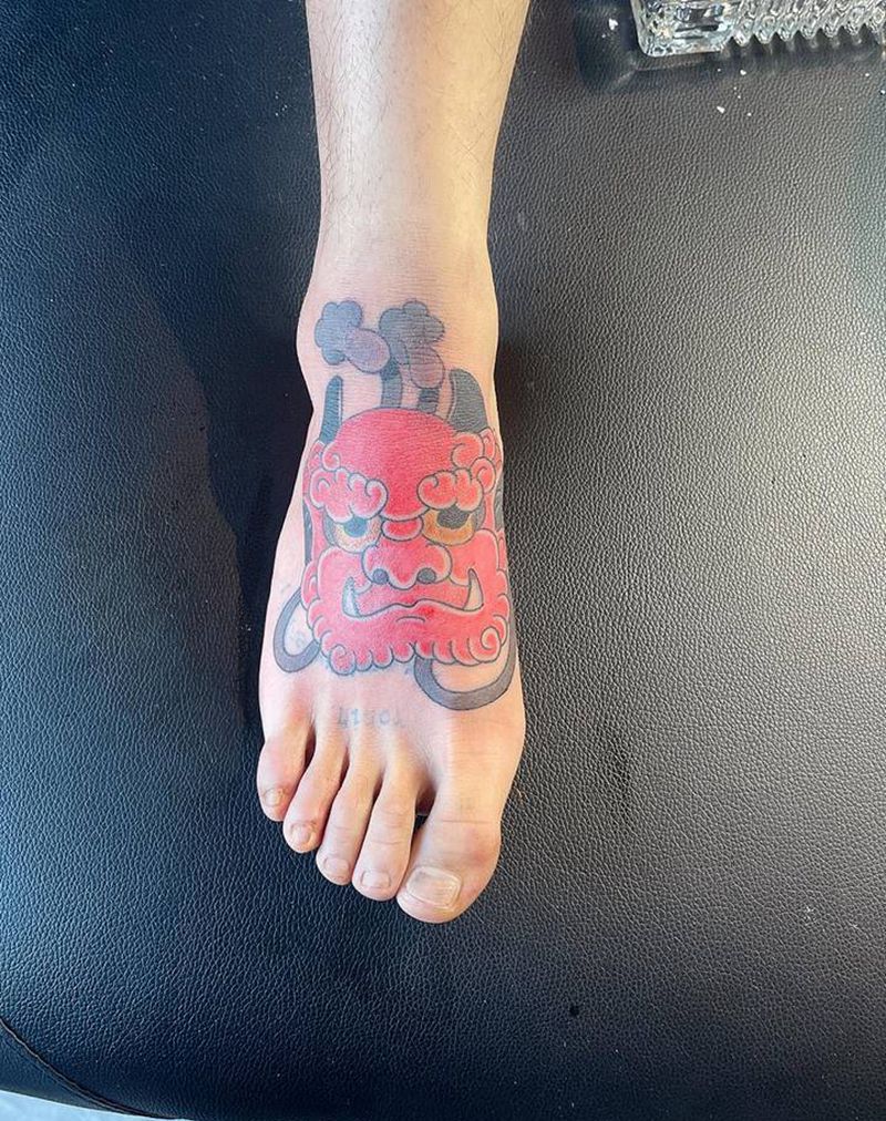 脚背纹身图片_老传统纹身图案