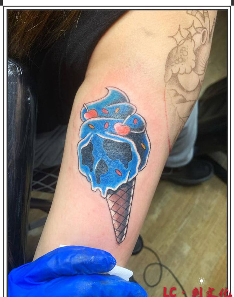 拼接纹身图片_Old School纹身图案