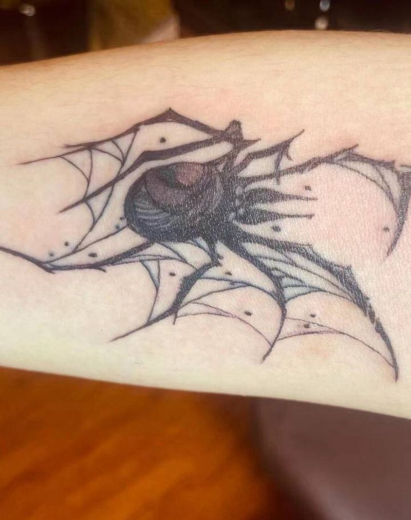 蜘蛛纹身图片_手臂小清新纹身图案