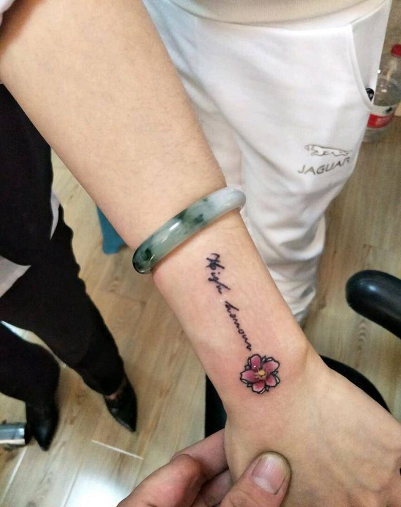 樱花纹身图片