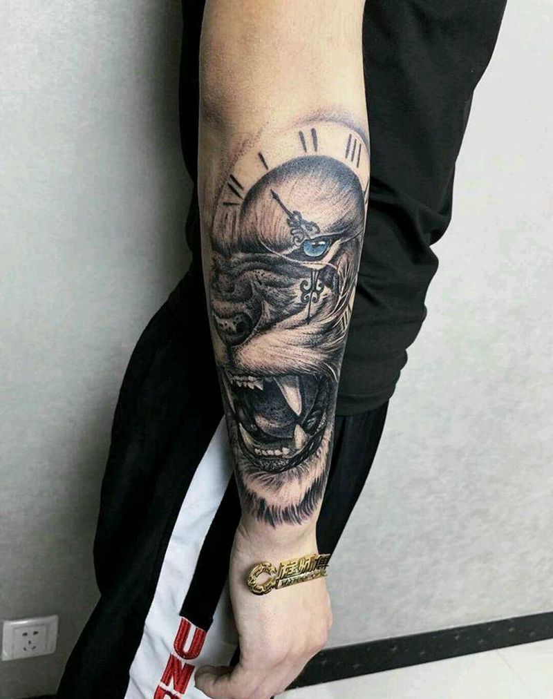 王者纹身图片_手臂纹身图案