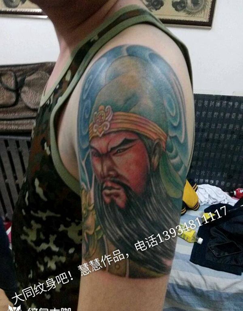 关公纹身图片