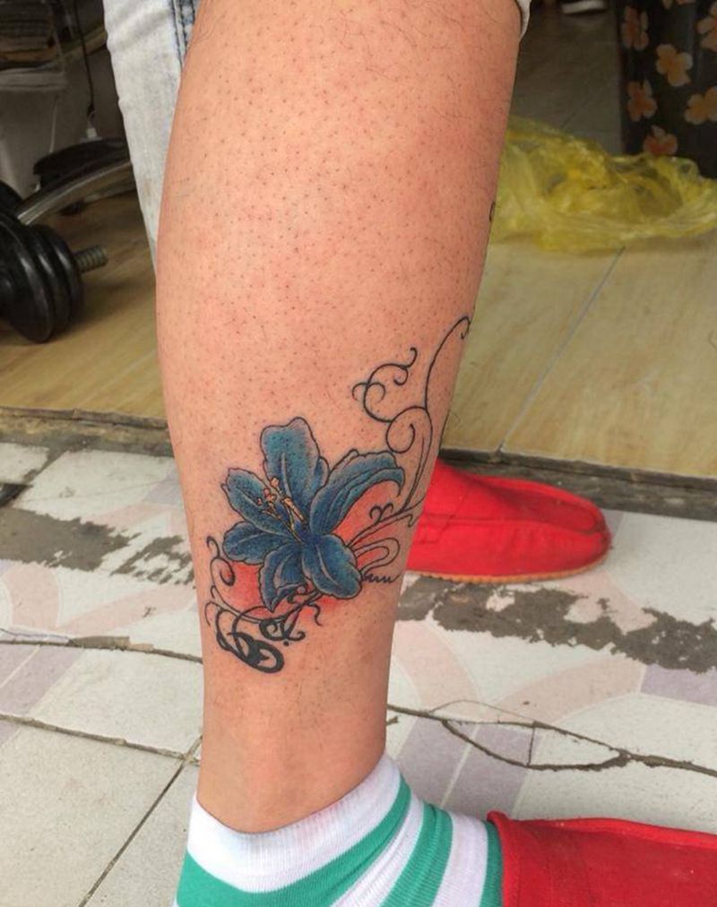 百合花纹身图片