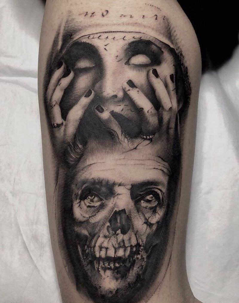 暗黑写实纹身图片