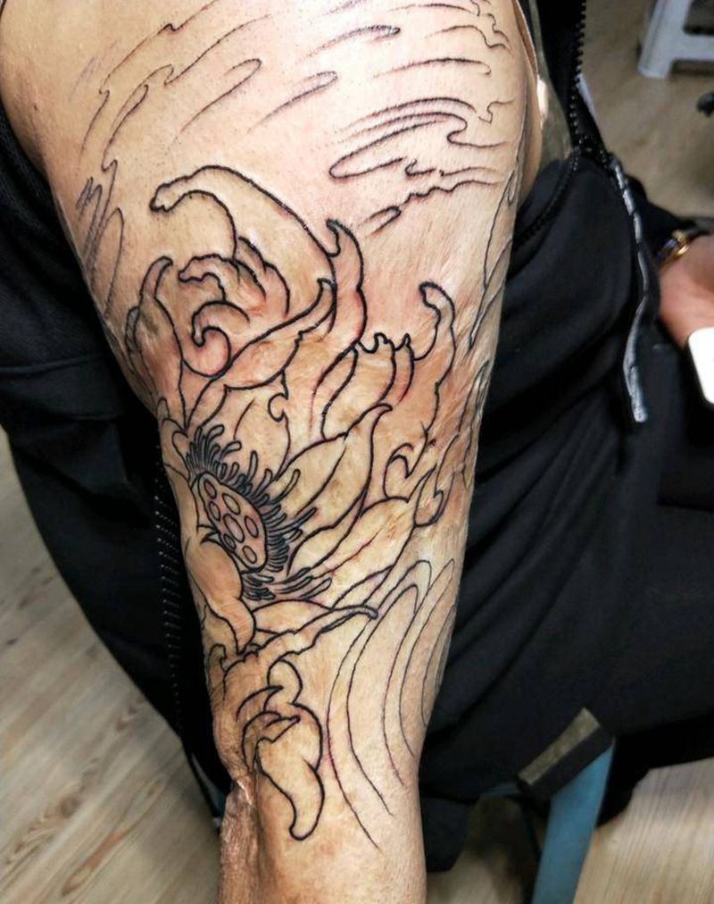 遮盖疤痕纹身图片