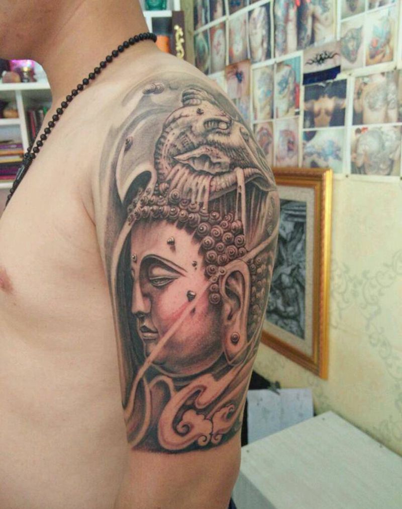 佛与魔纹身图片