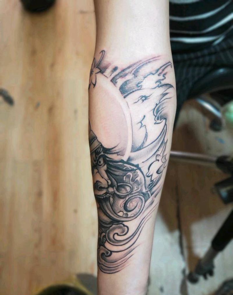 白无常纹身图片