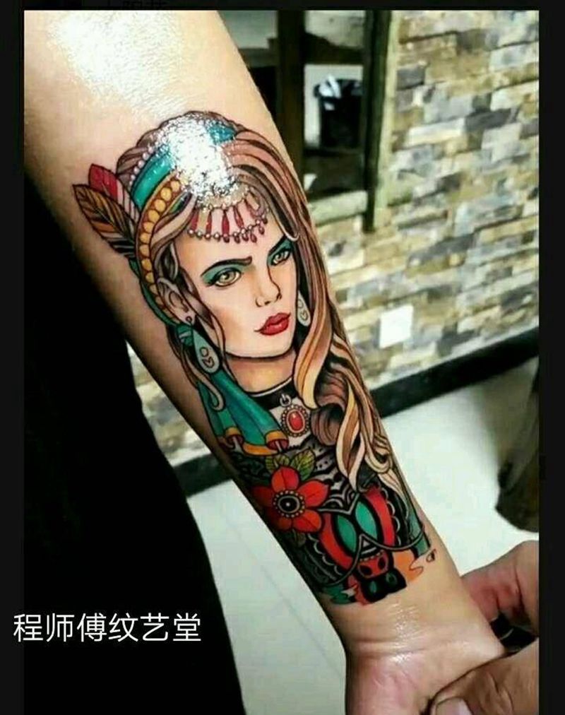 彩色风格纹身图片