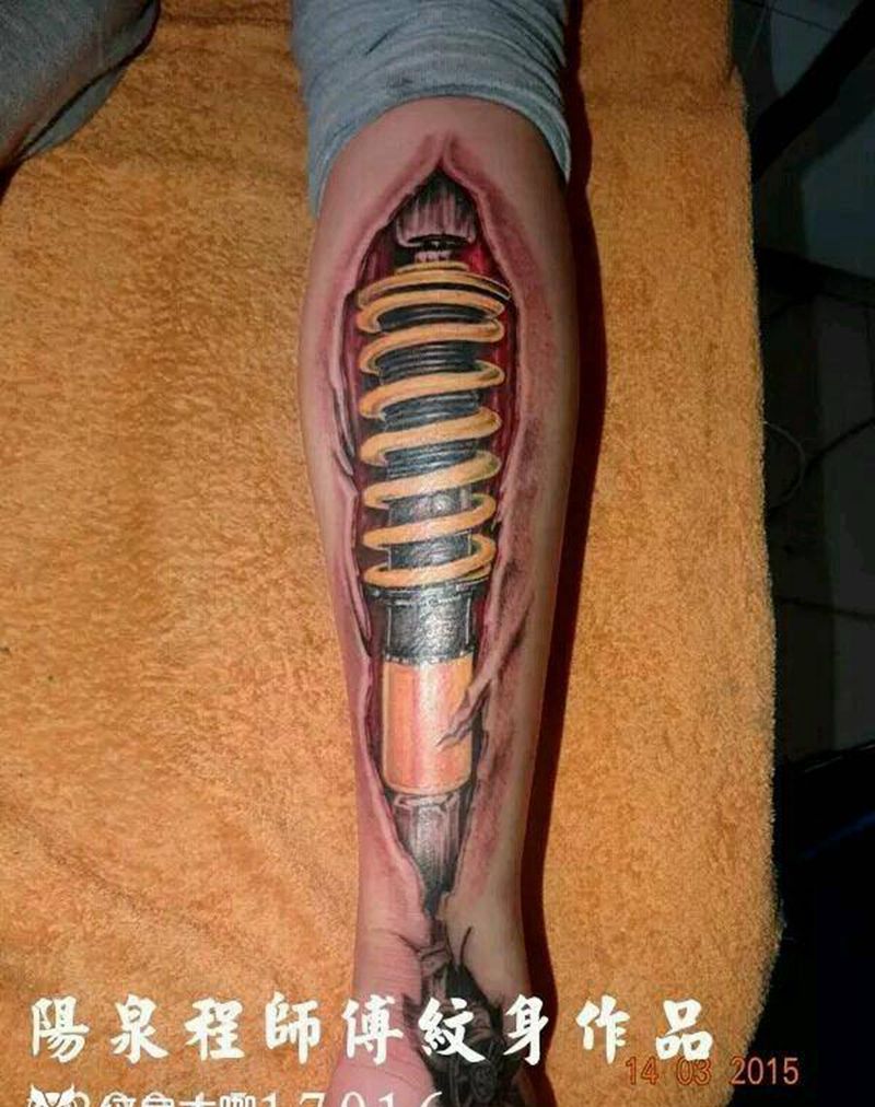 机械纹身图片