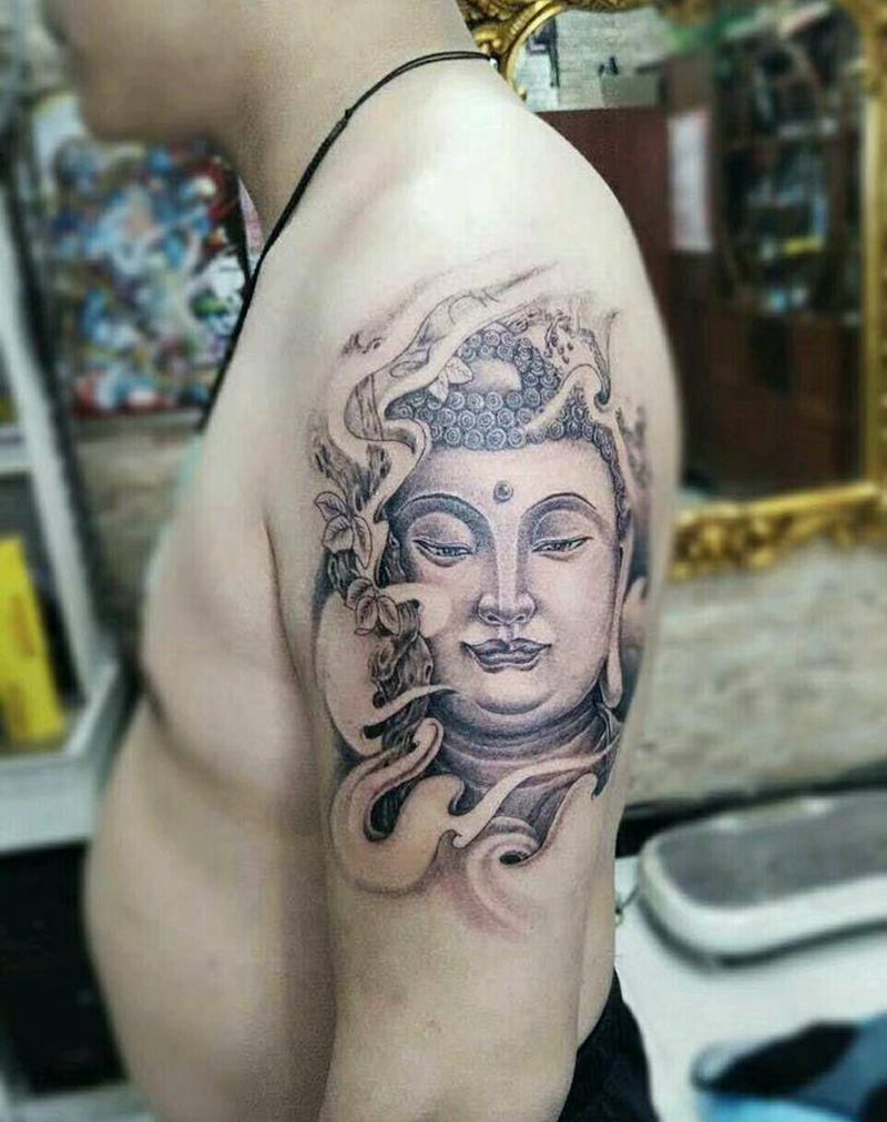 佛纹身图片_手部纹身图案