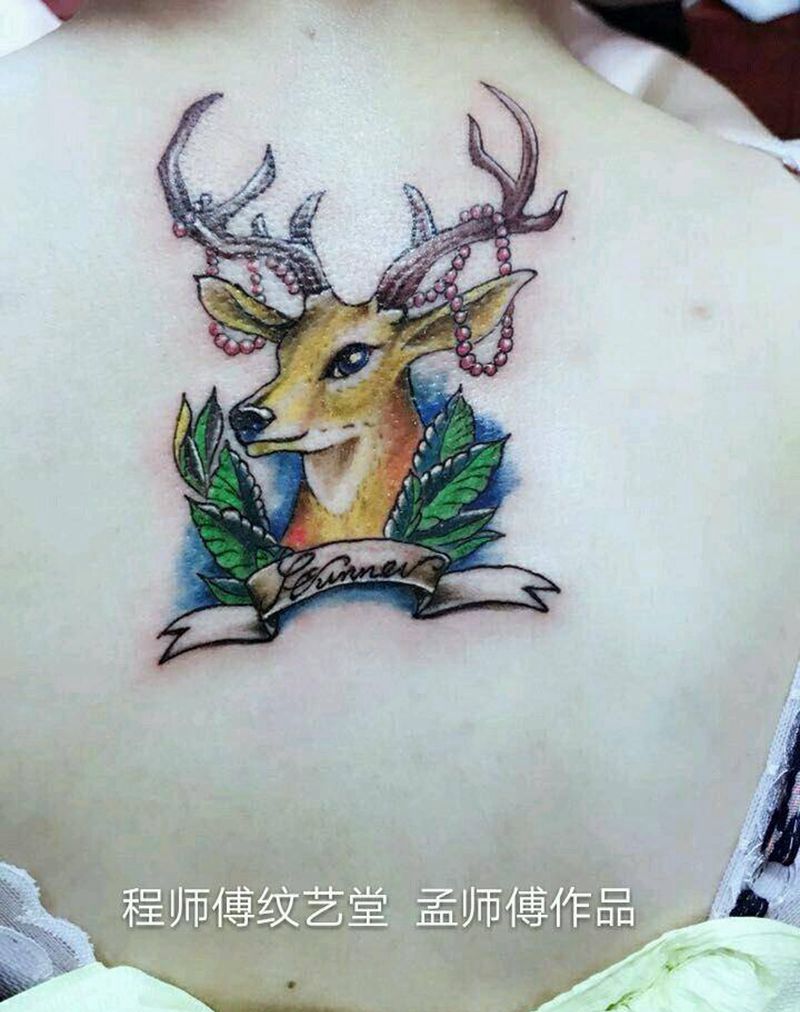 小鹿纹身图片