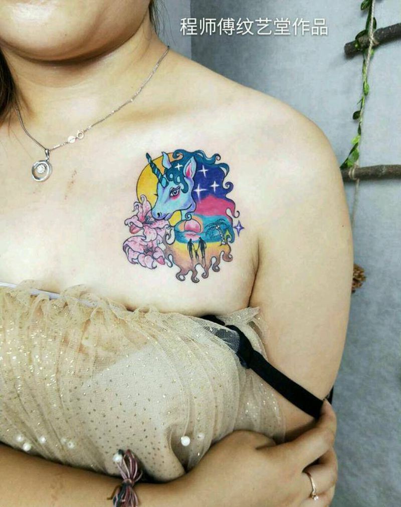 独角兽纹身图片