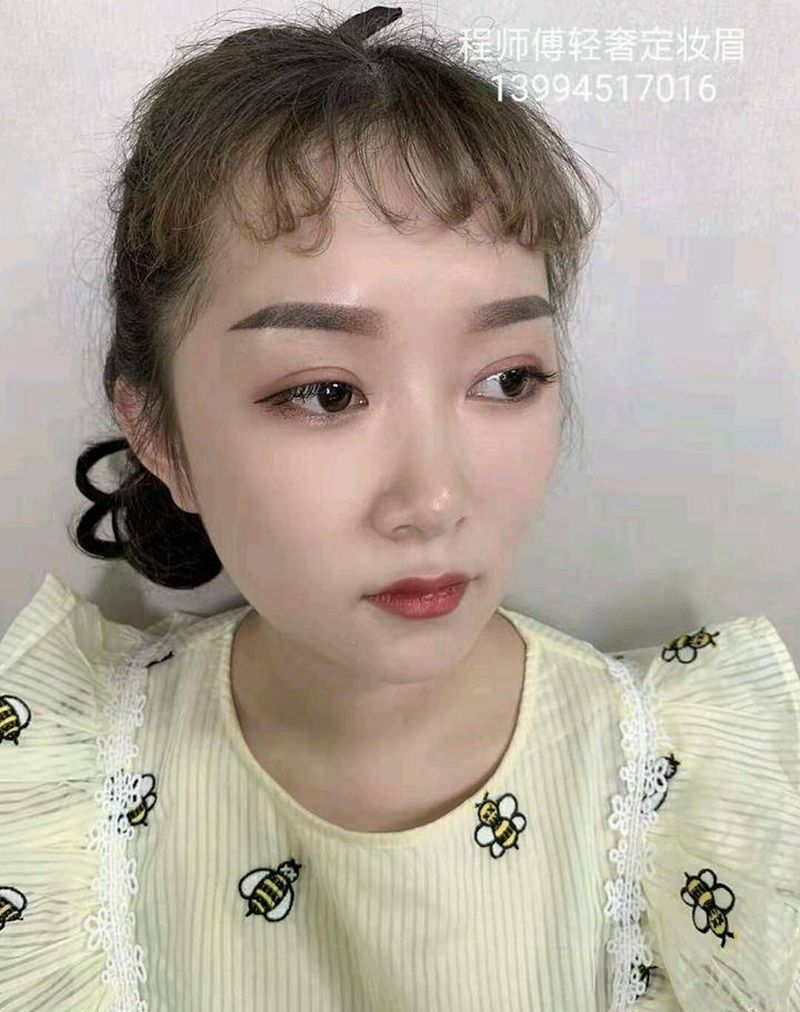 轻奢定妆眉作品纹身图片_颈部点刺纹身图案