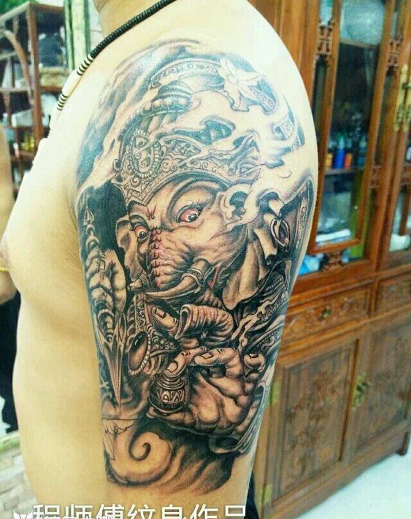 象神纹身图片