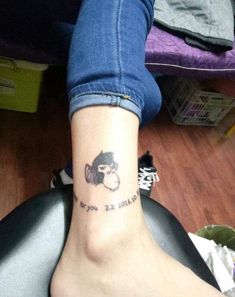 大嘴猴纹身图片