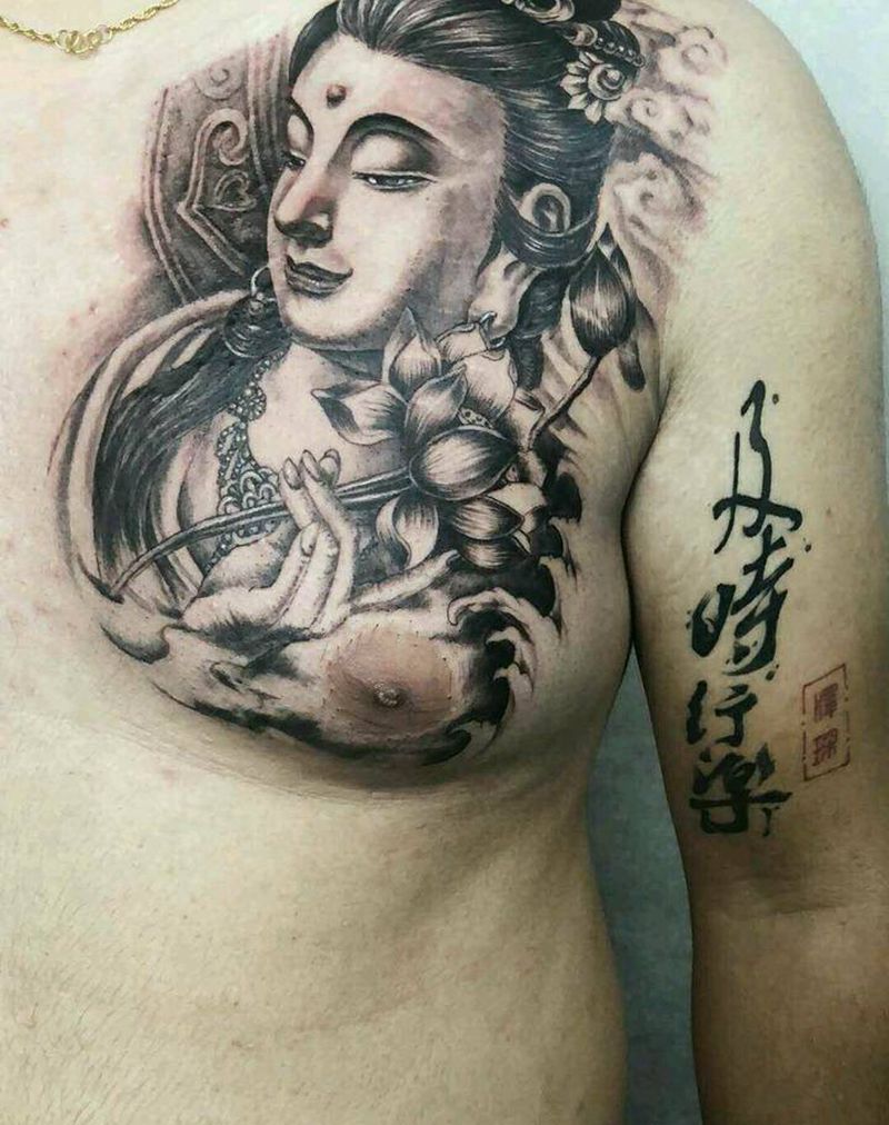 观音纹身图片