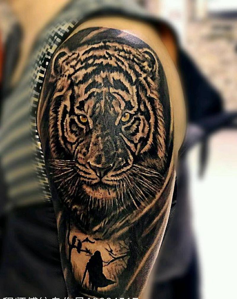 老虎纹身图片