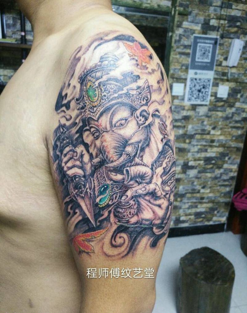 象神两款纹身图片