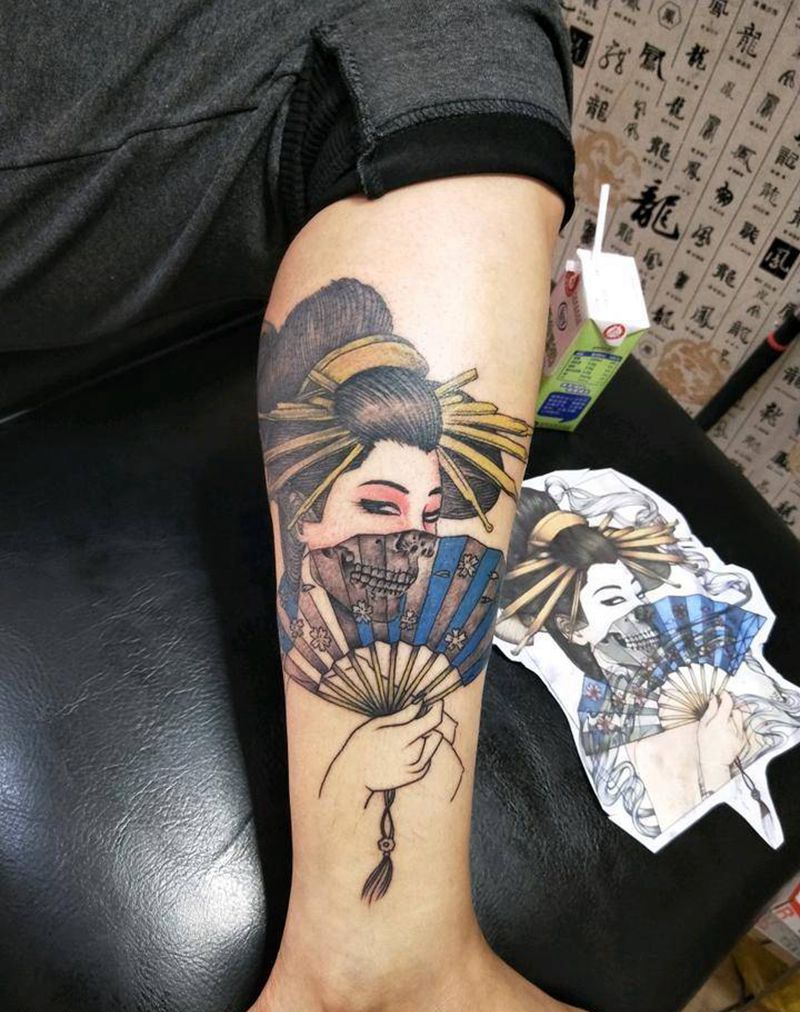 艺妓纹身图片