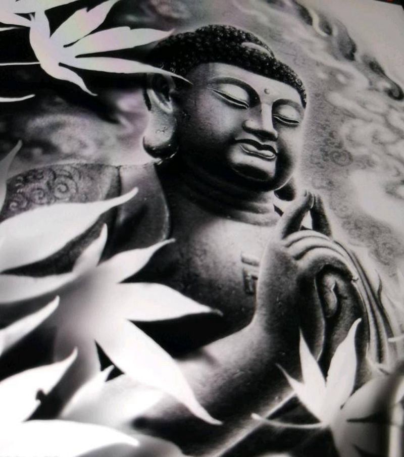 大日如来手稿纹身图片_手臂腿部老传统新传统大日如来佛纹身佛手稿纹身图案