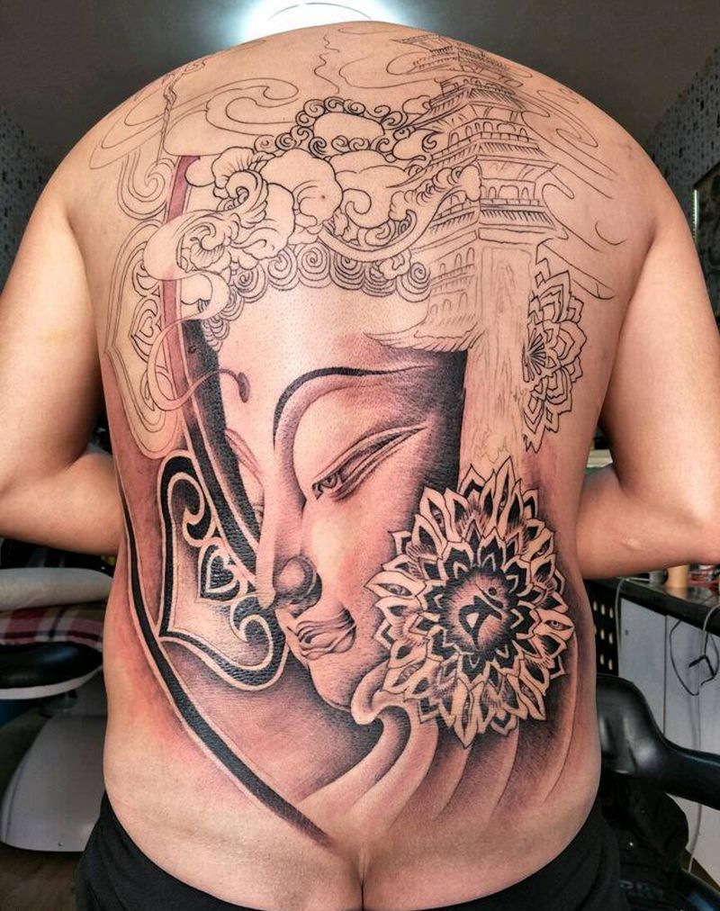 释迦摩尼纹身图片