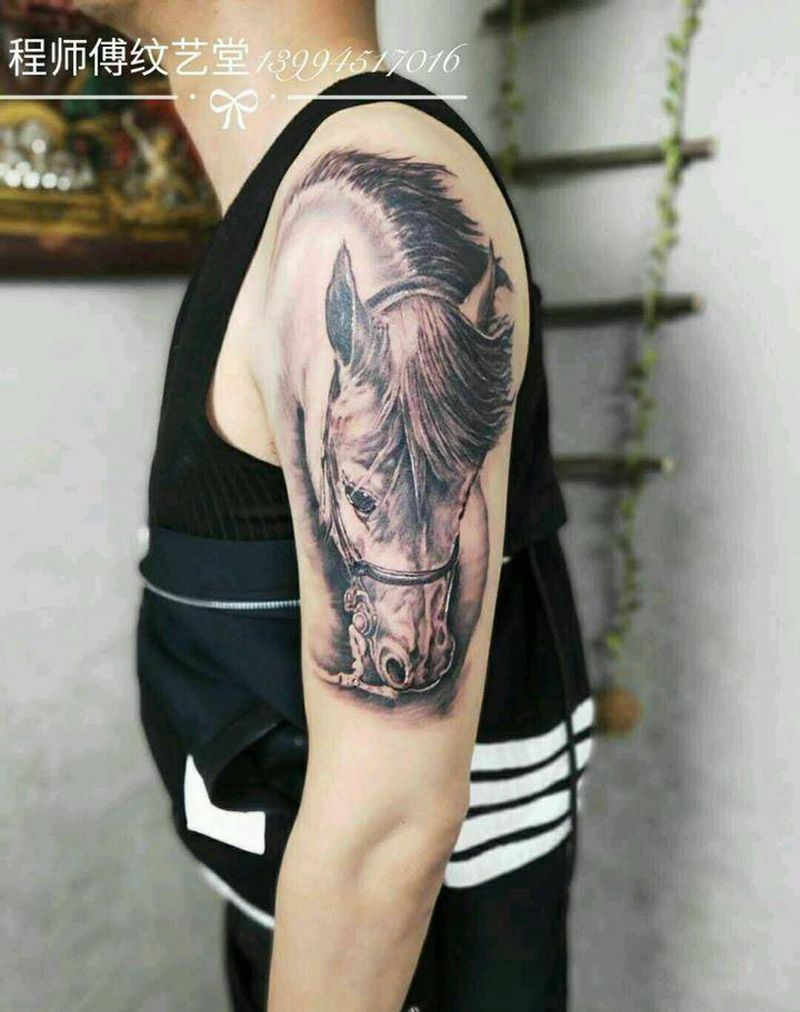 马纹身图片