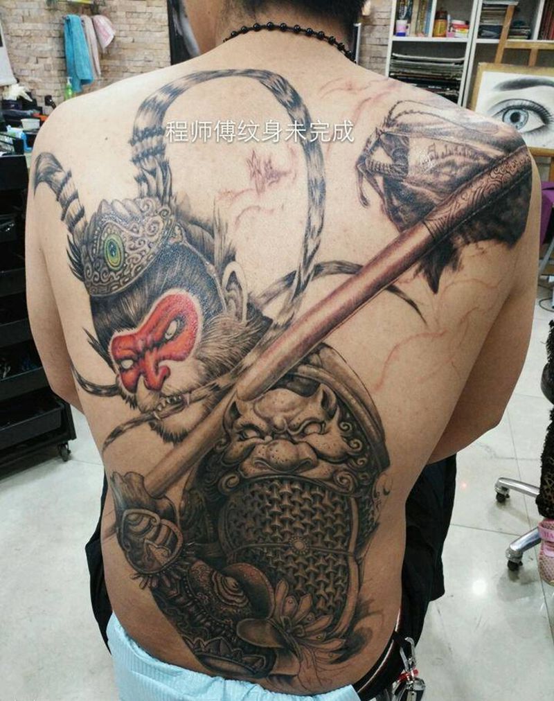 斗战圣佛未完成纹身图片